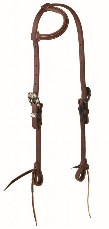 Weaver STS Ranch Signature Tack Harness Leather Sliding Ear Headstall
