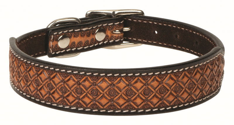 Weaver Floret Tooled Dog Collar
