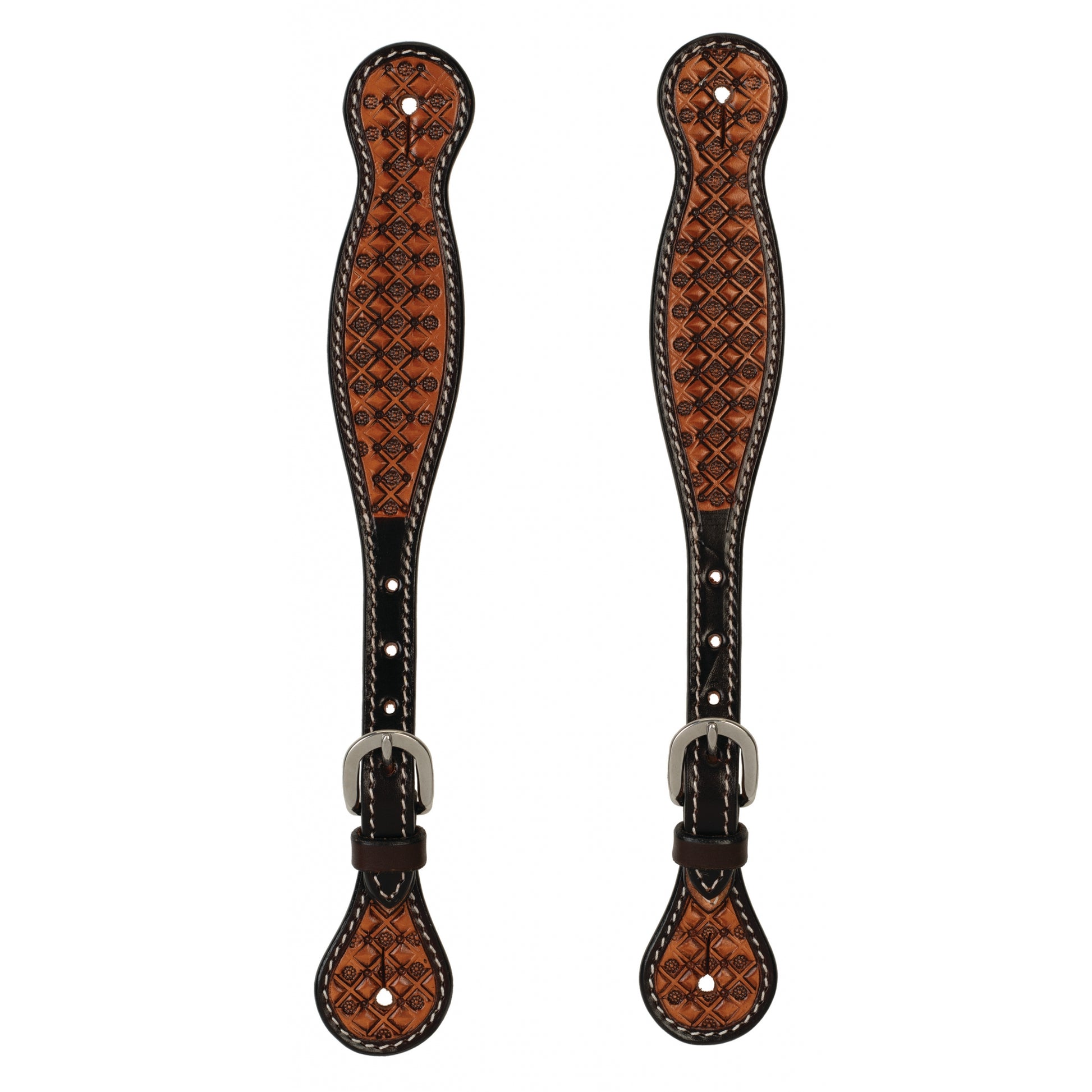 Weaver Floret Tooled Spur Straps