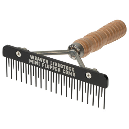 Weaver Mini Fluffer Comb with Wood Handle and Teflon Blade