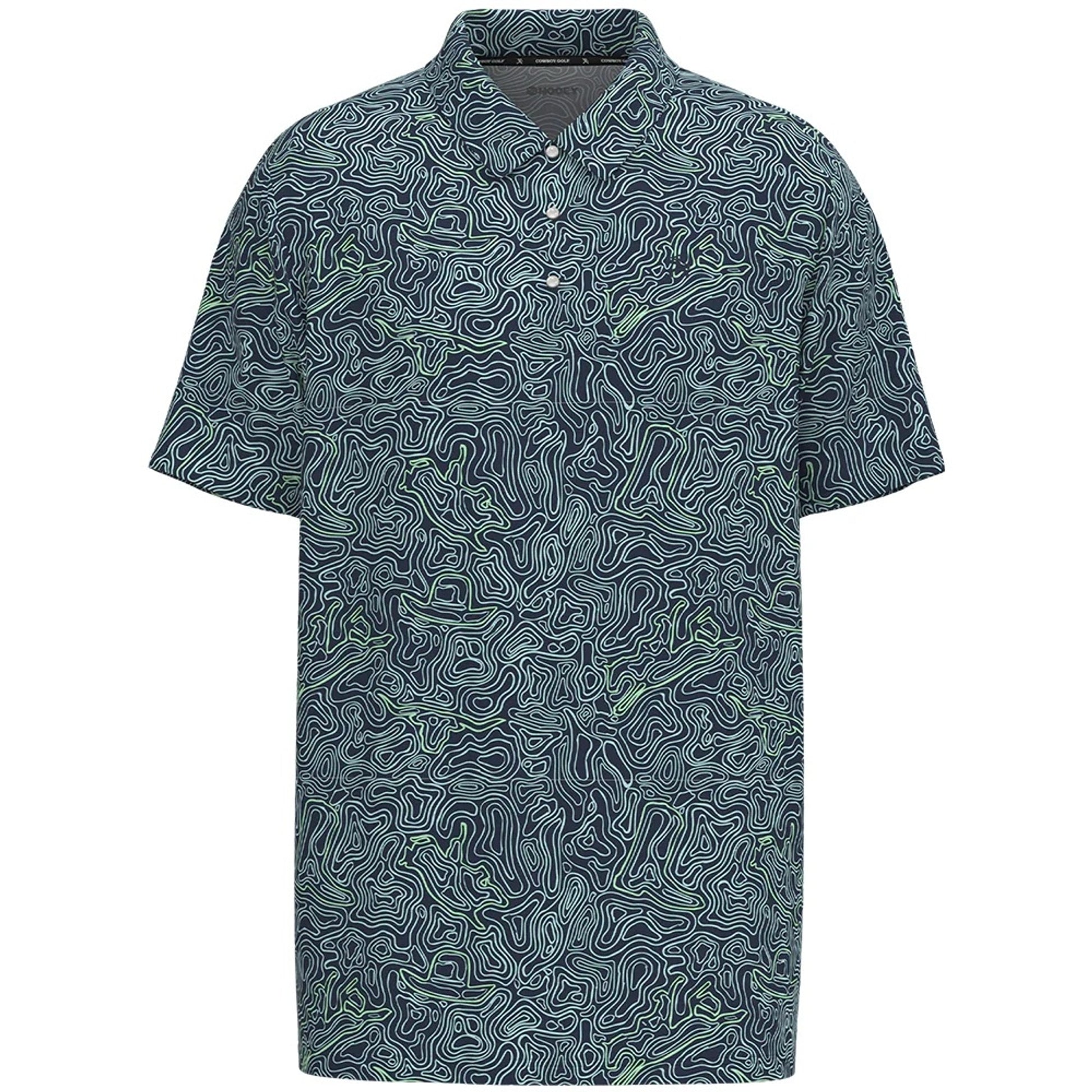 Hooey Mens "The Drive" Inkwell Polo with Cloud Blue