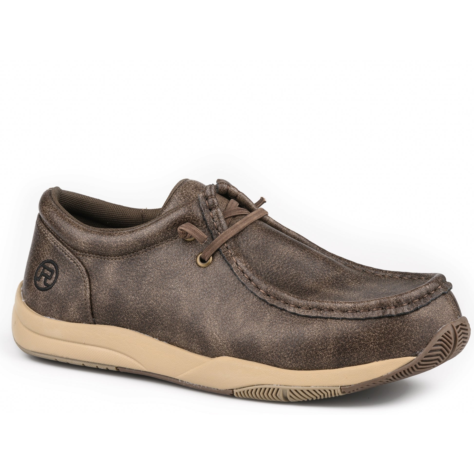 Roper Mens Faux Leather Upper Chukka Shoes