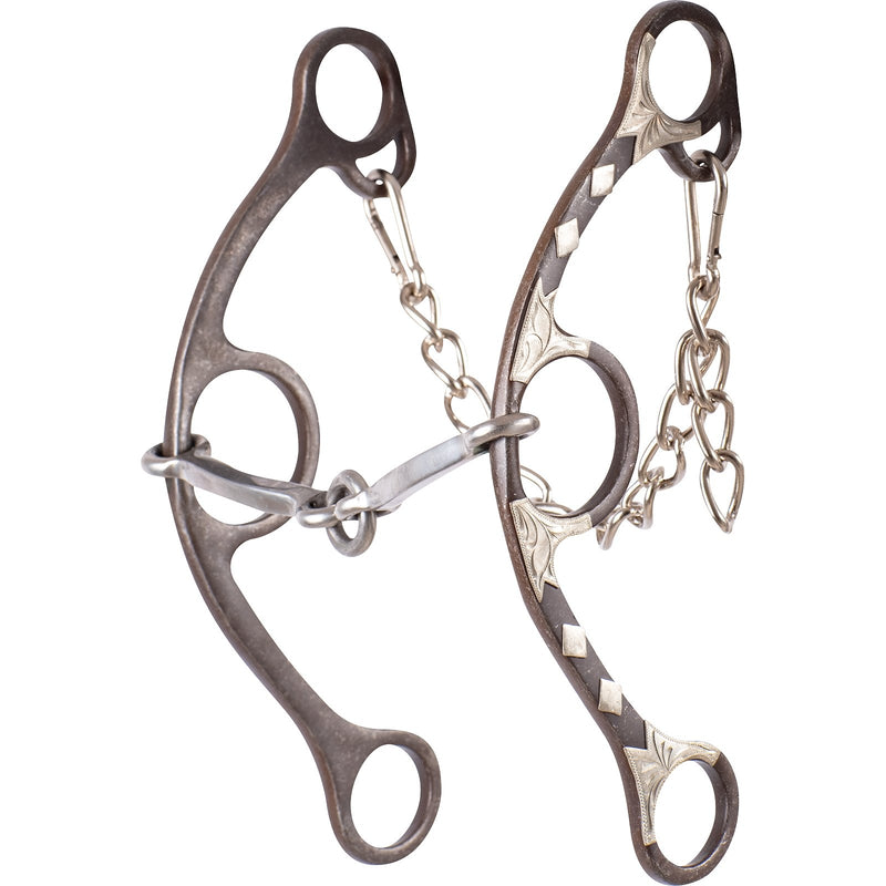 Classic Equine Sherry Cervi Long Shank Gag Barrel Bit with Square Bar Lifesaver