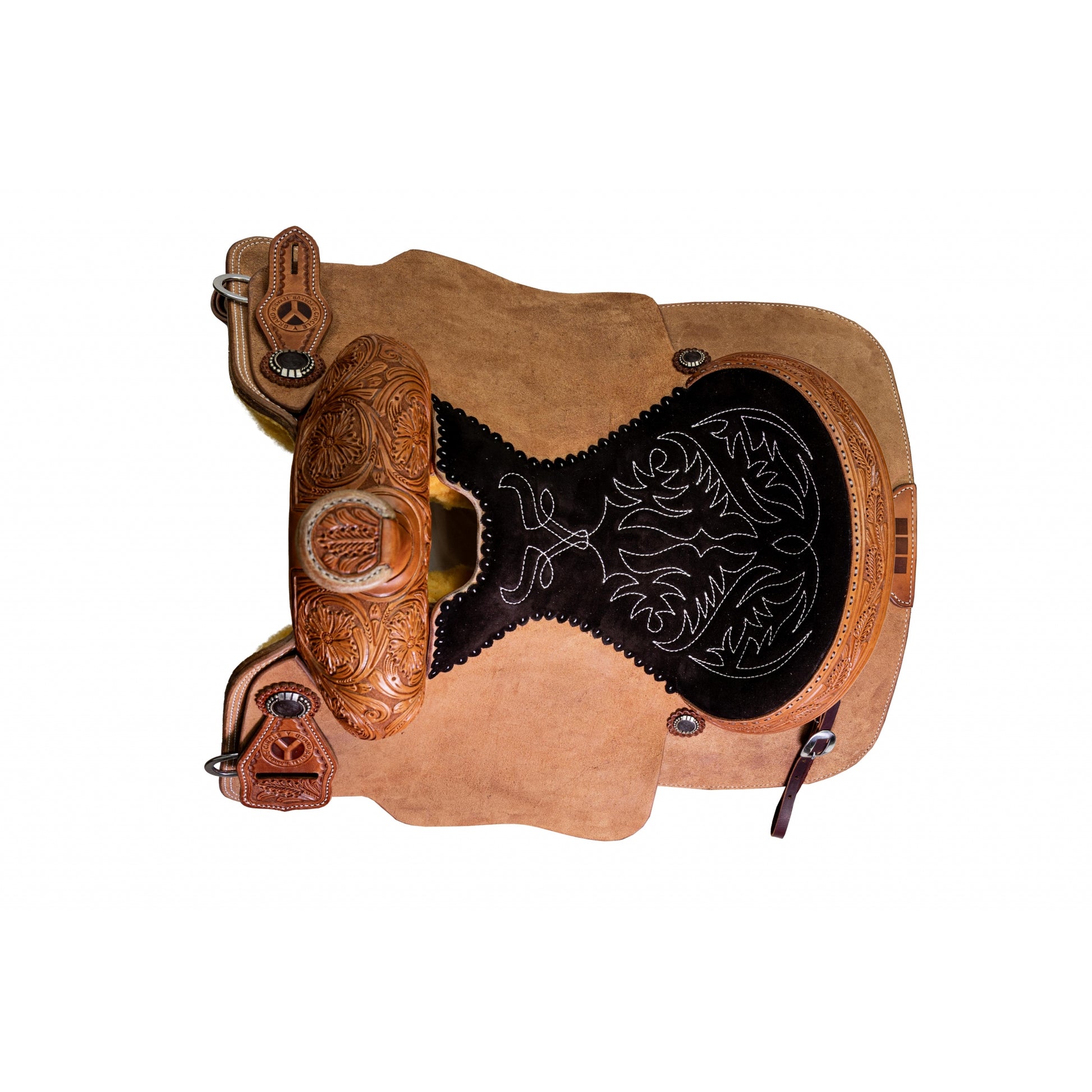 Circle Y PRCA 1/8 Tooled Team Roper Wyoming Saddle