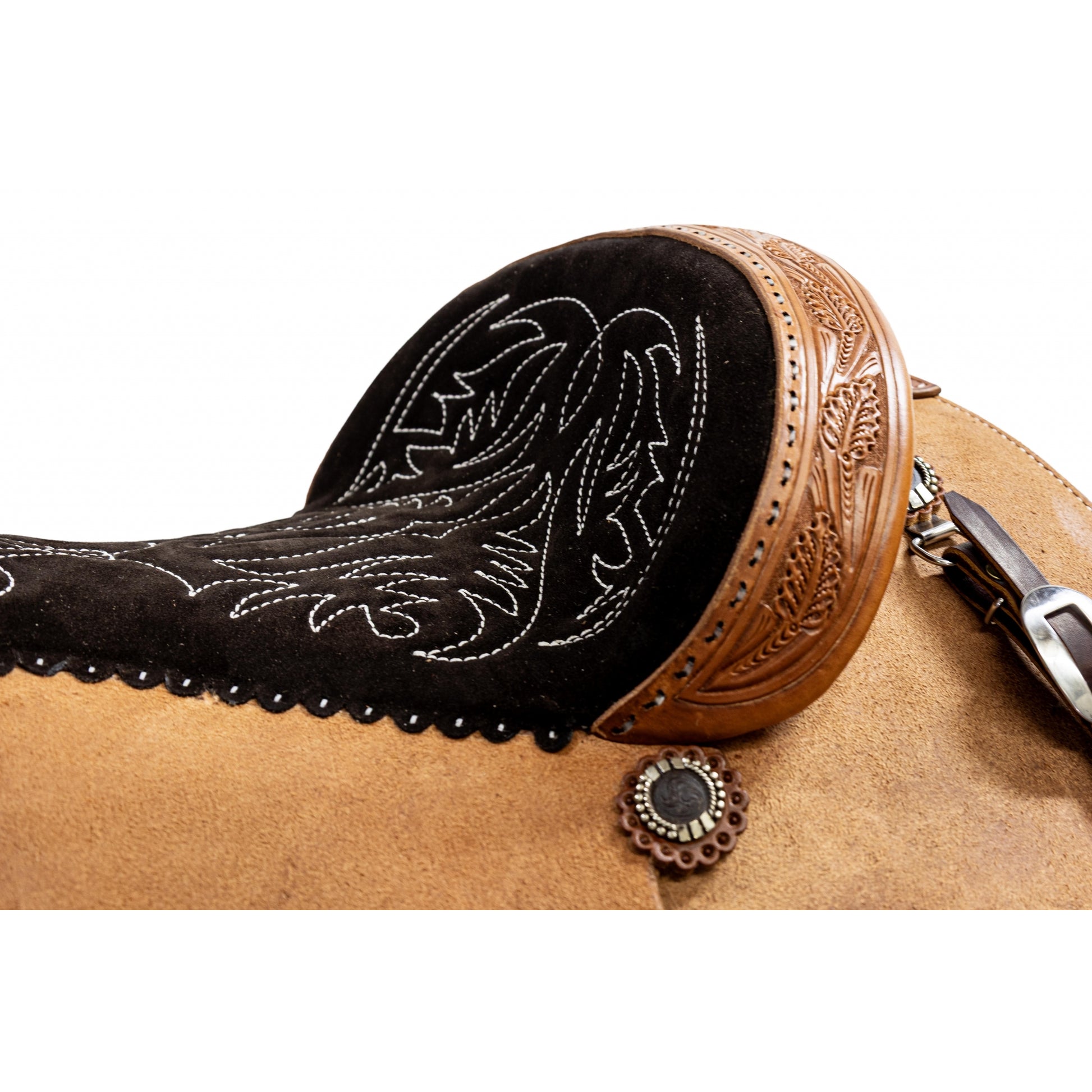 Circle Y PRCA 1/8 Tooled Team Roper Wyoming Saddle