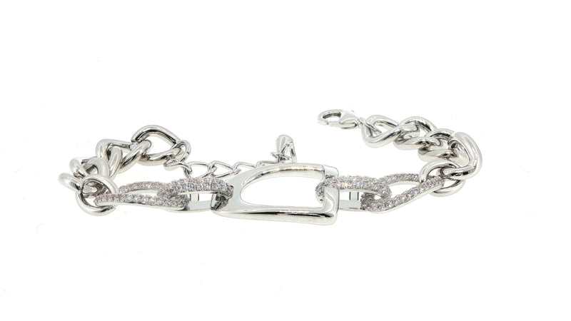Equestrian Jewelry Brass English Stirrup Bracelet