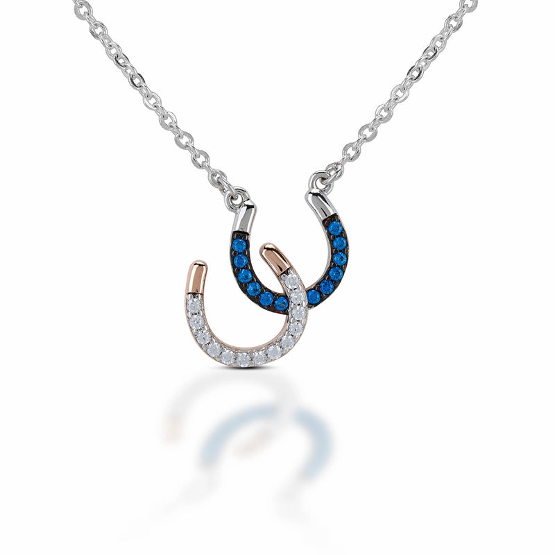 Equestrian Jewelry Double Horseshoe Necklace