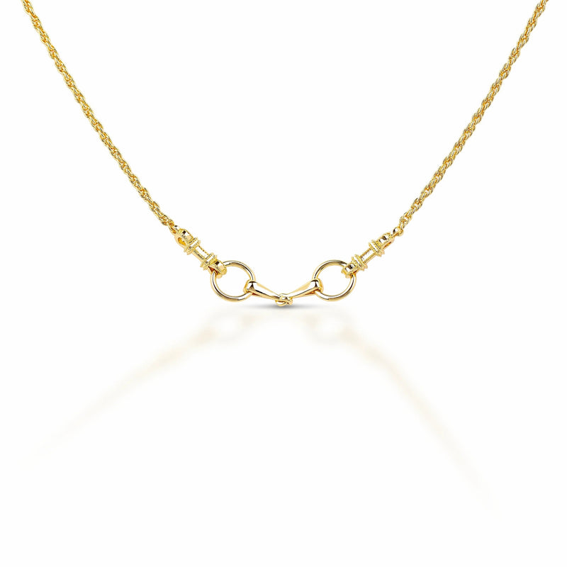 Equestrian Jewelry Snaffle Bit Necklace In Gold