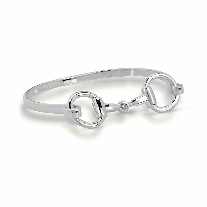 Equestrian Jewelry Silver Bit Bangle Bracelet