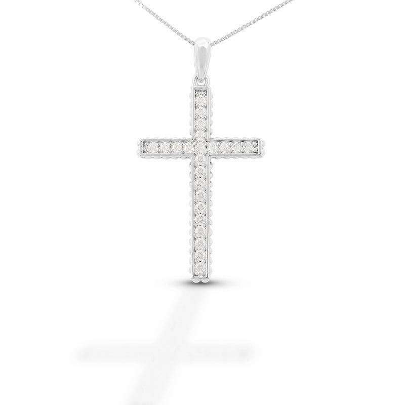 Equestrian Jewelry Studded Cross Pendant Necklace