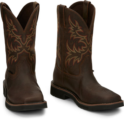Justin Mens Driller 11" Steel Toe Boots
