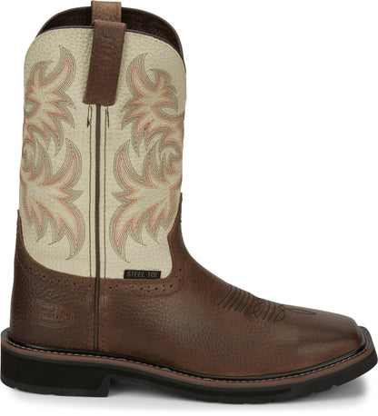 Justin Mens Driller 11" Steel Toe Boots