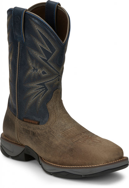 Tony Lama Mens Bartlett 11" Pull-On Steel Toe Work Boots