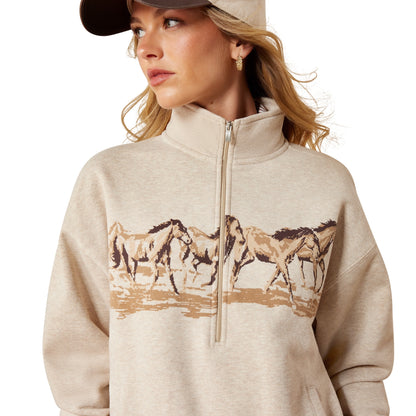 Ariat Running Wild Ladies 1/2 Zip Sweatshirt