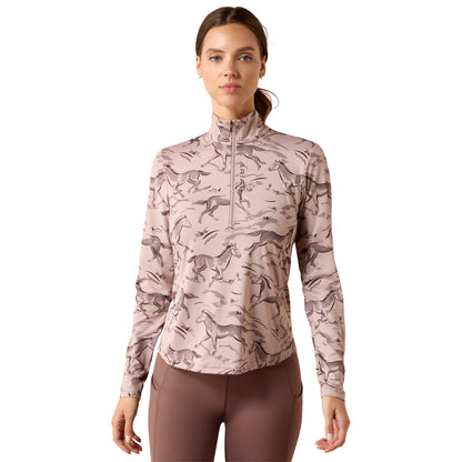 Ariat LunaVeil Ladies 1/2 Zip Baselayer Print