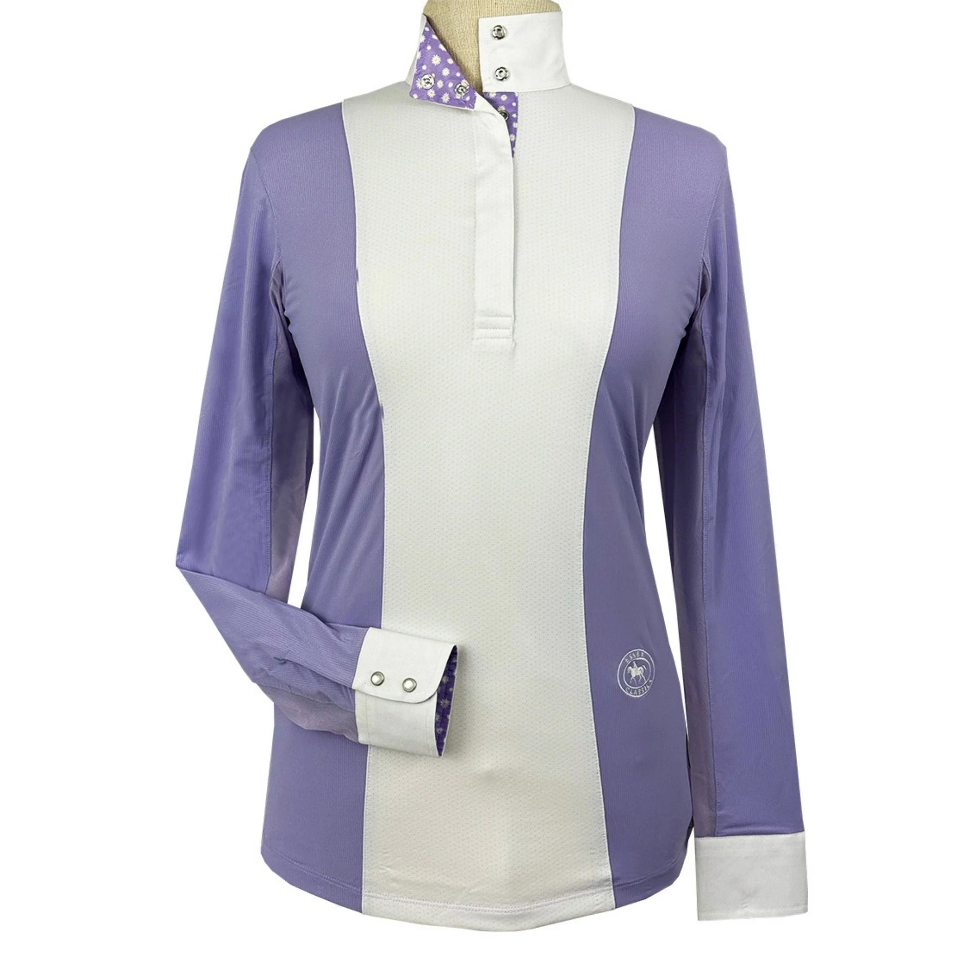 Essex Classics Ladies "Luna II" Lavender with Daisy Delight Long Sleeve Performance Show Shirt