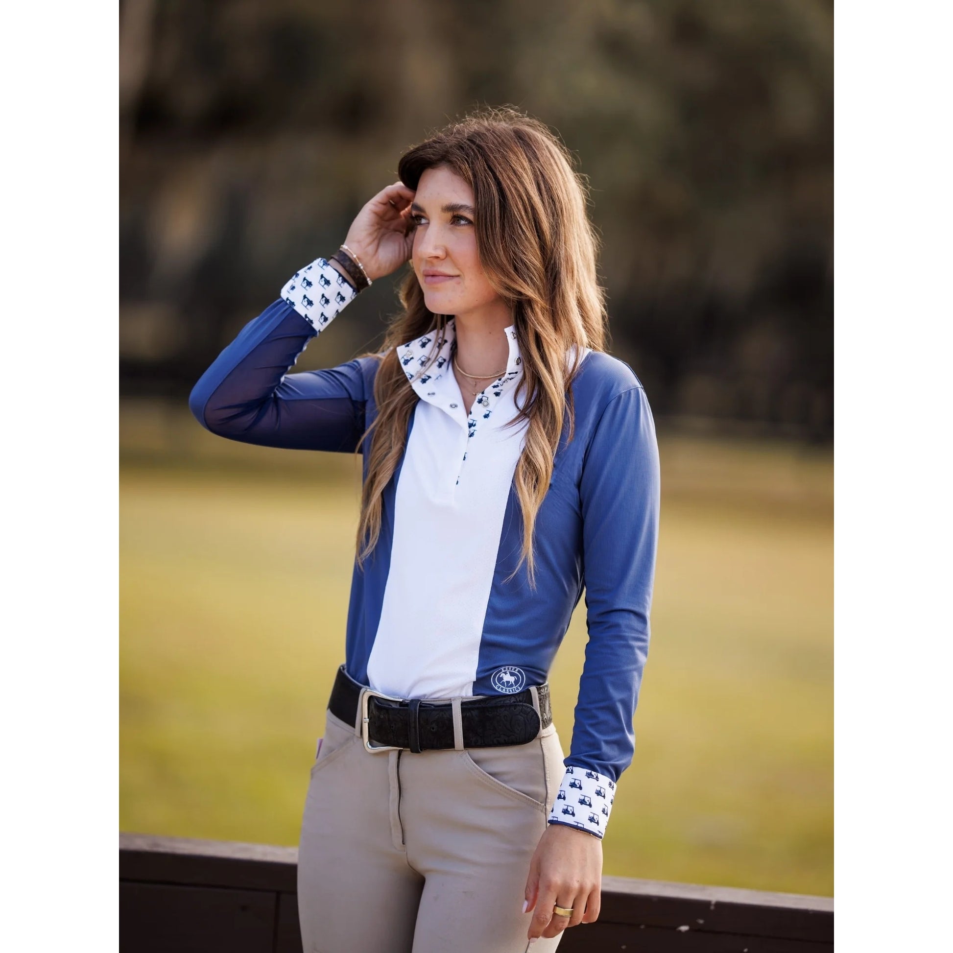 Essex Classics Ladies "Luna II" Golf Carts Long Sleeve Performance Show Shirt