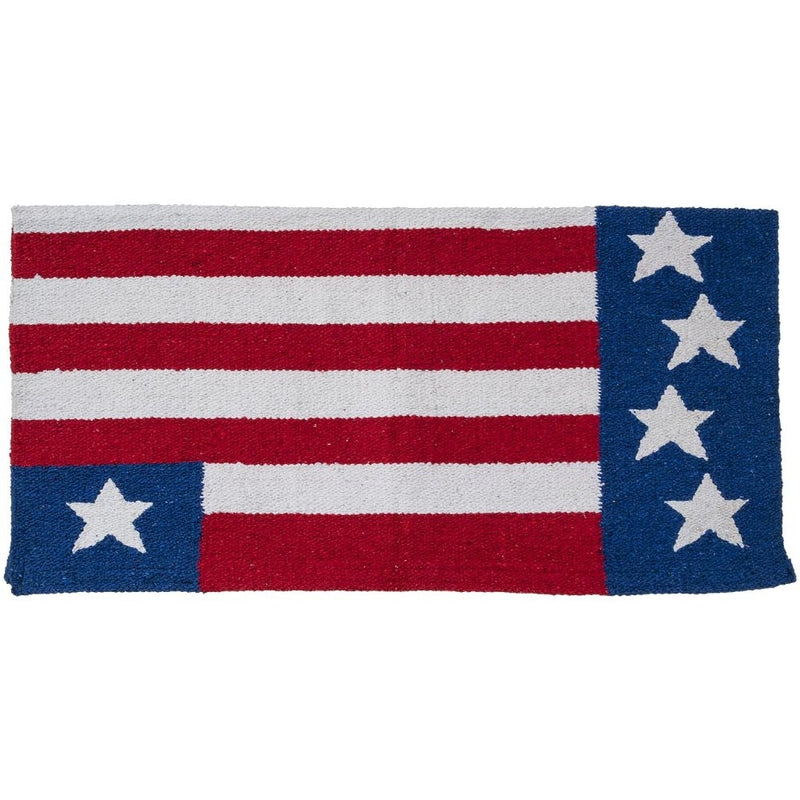 Patriotic American Flag Western Saddle Blanket