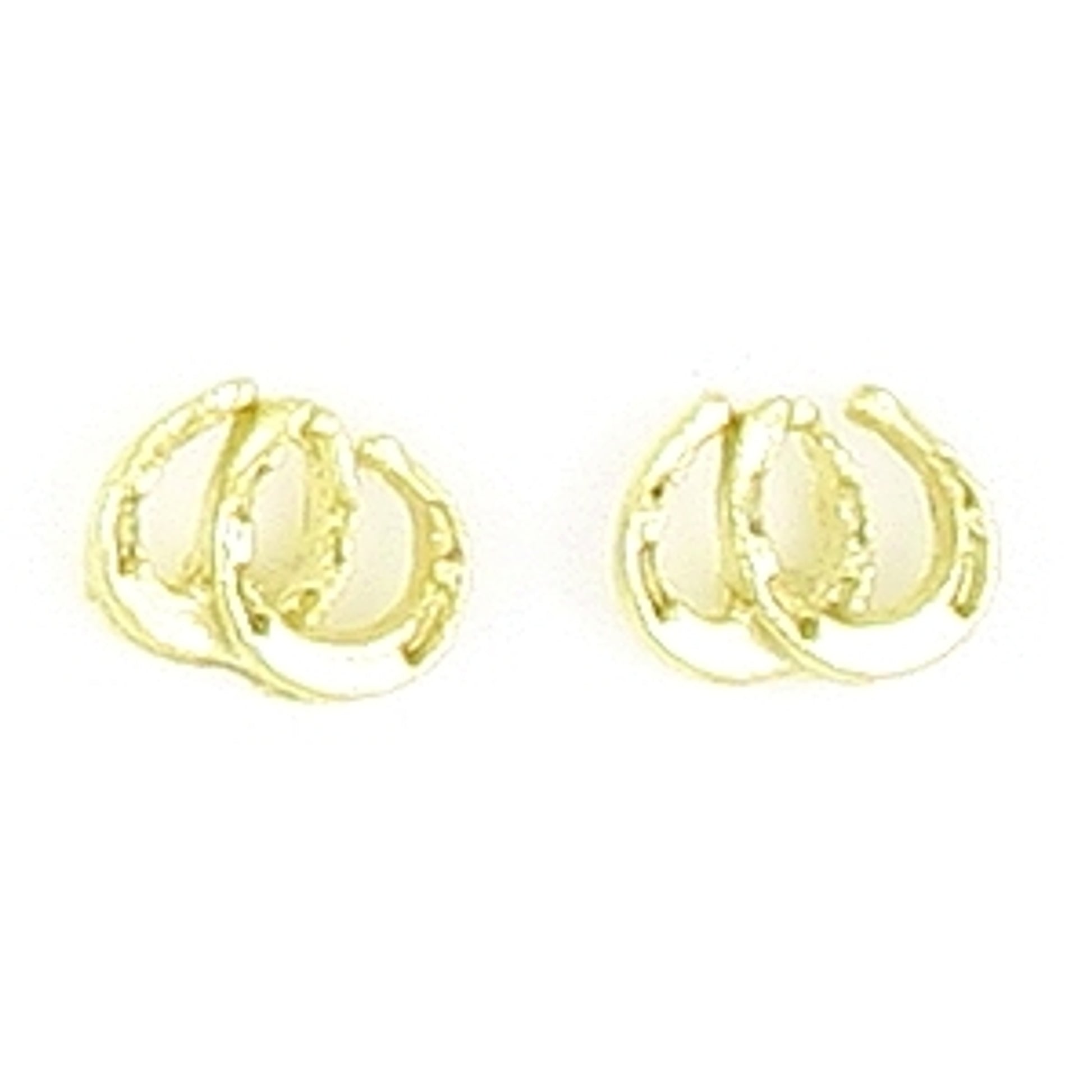 Finishing Touch Dbl Horseshoe Earrings 1/4in