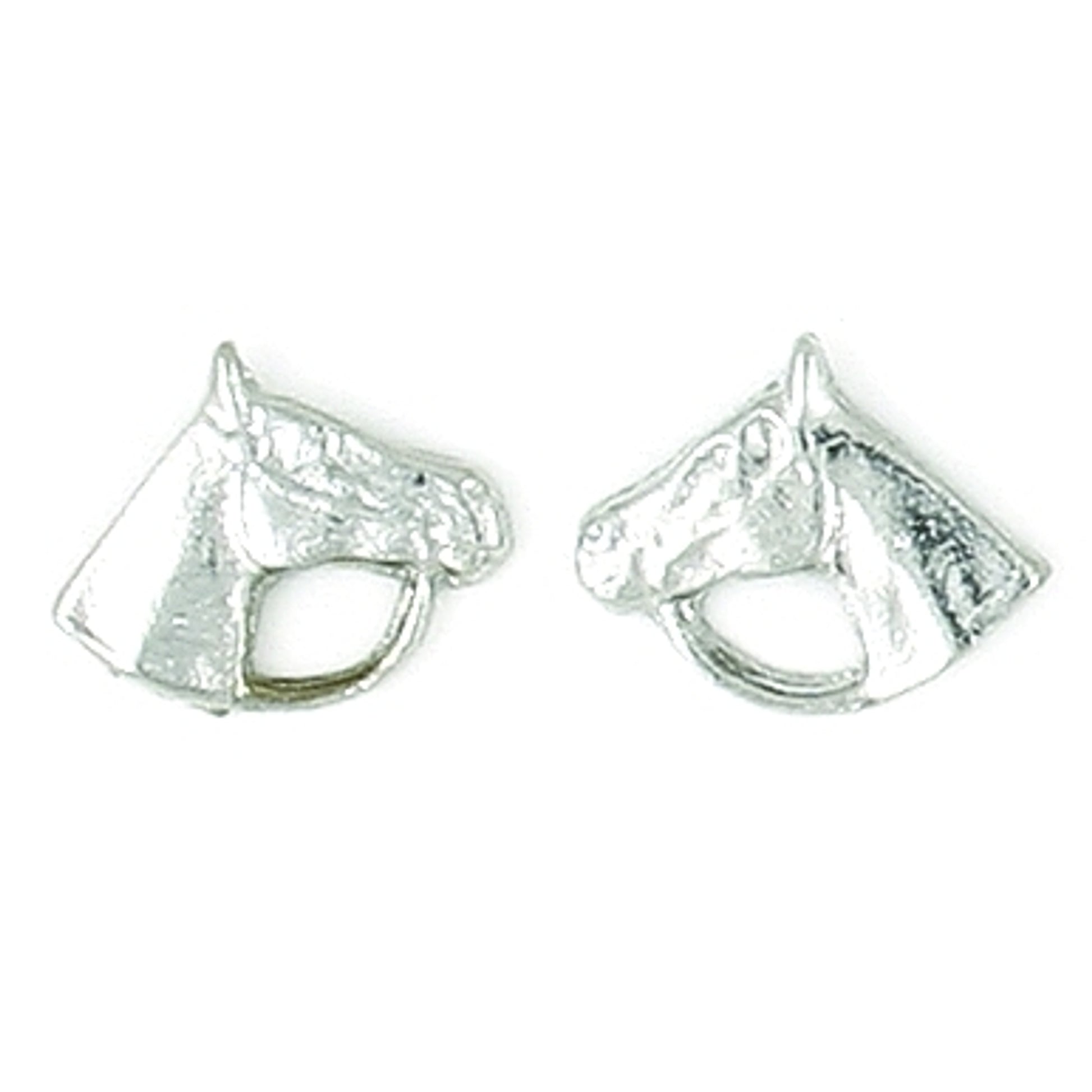 FinishTouch Horse Head/Bridle Earring 1/4in Silver