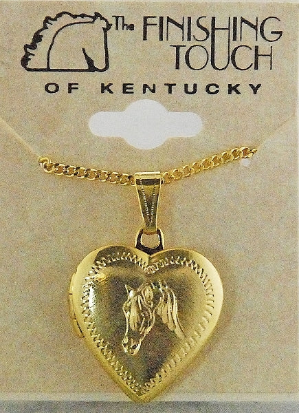 Finishing Touch Arabian Heart Locket 18In Gld