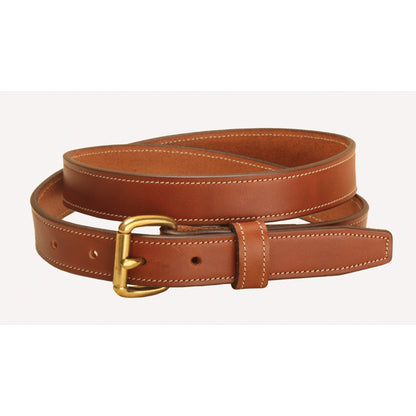 Tory 1In Stitched Belt With Brass Buckle 26 Brn/Nick