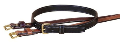 Tory 1In Stitched Belt With Brass Buckle 26 Brn/Nick