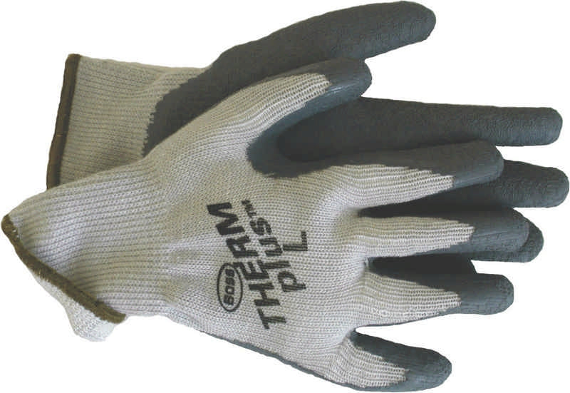 String Knit Outdoor Work Gloves LG Black/White