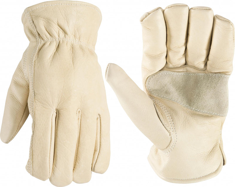 Wells Lamont Mens Cowhide Slip-On Work Gloves