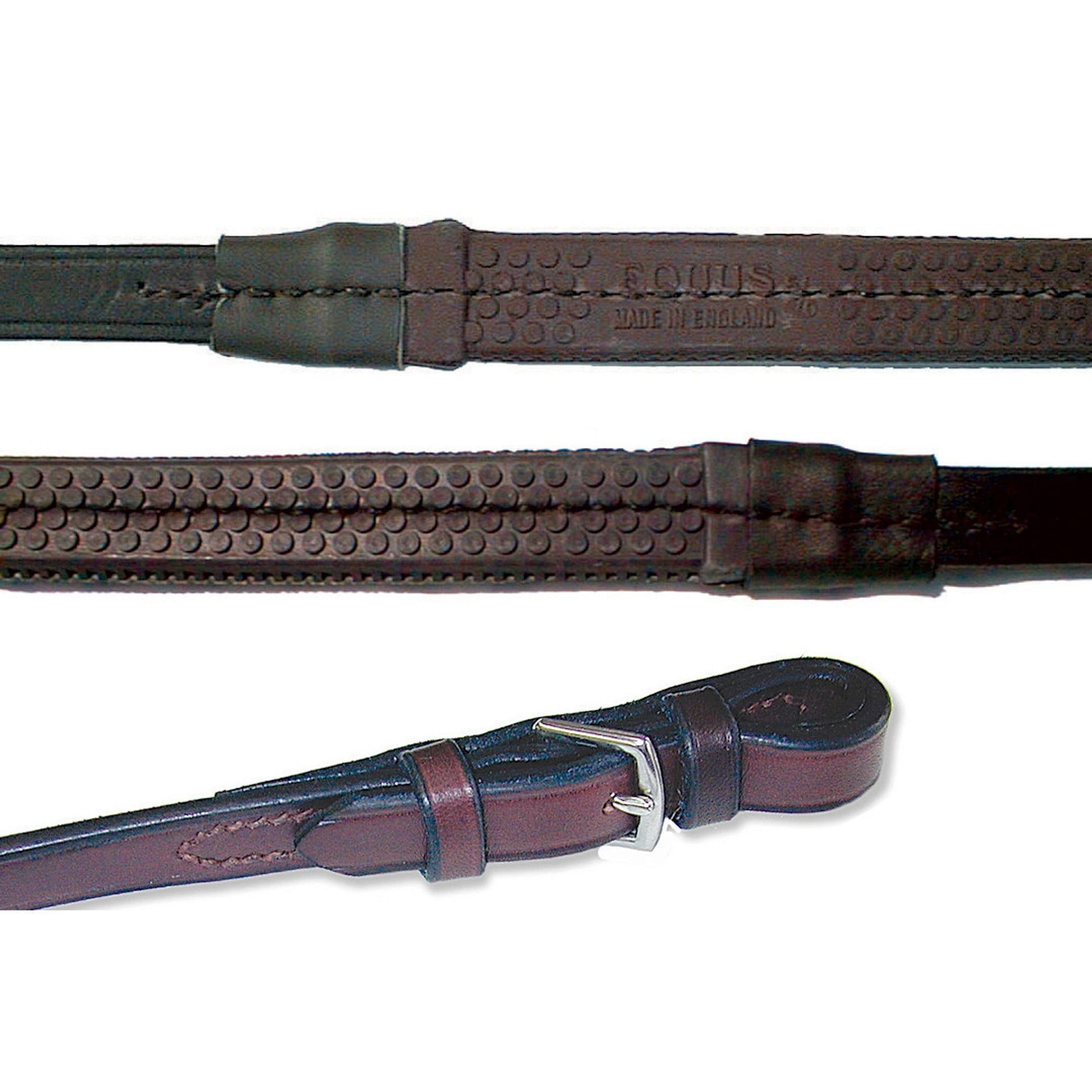Nunn Finer Rubber Reins 3/4 3/4x30FinePimple Blk