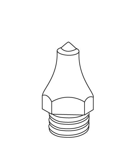 Stud #95, 6 sided, TC tip, 12mm wide, 18 mm tall, gold color