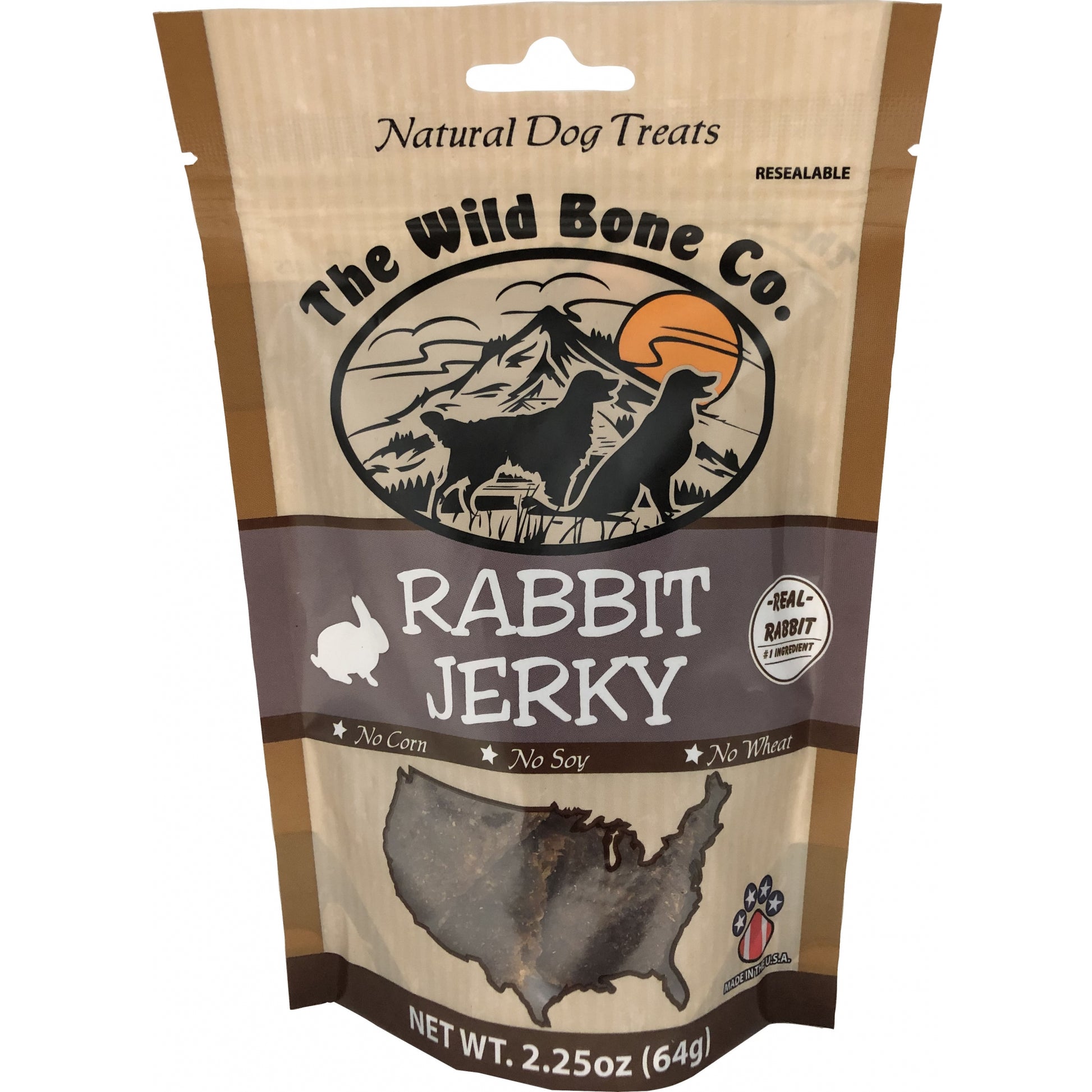 Jerky Natural Dog Treat - Jerky Rabbit 2.25Oz
