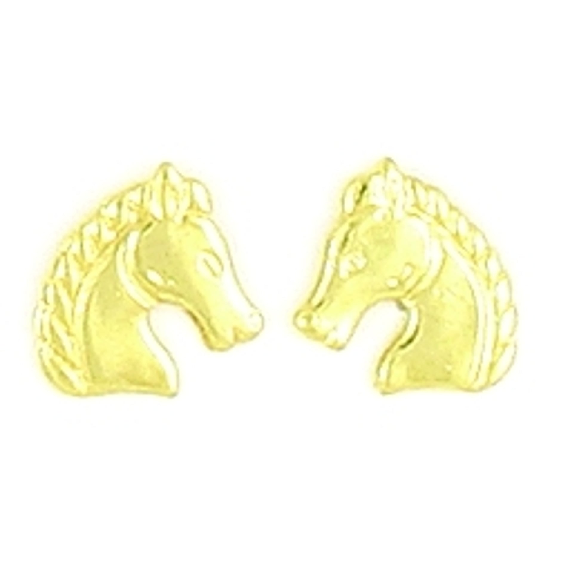 Finishing Touch Regal Horse Head Earrings Silver