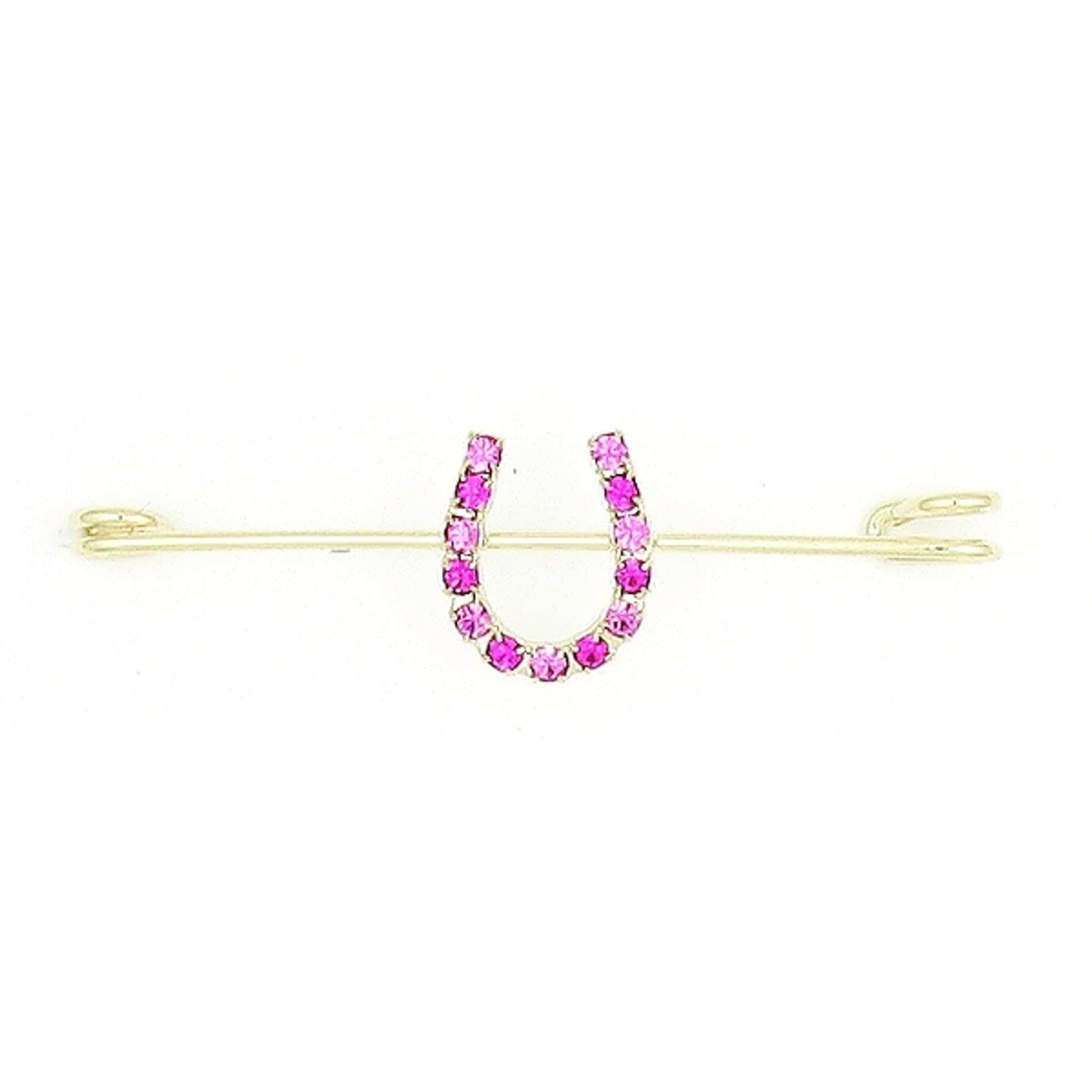 Finish Touch 2-Tone Rhinestone Horseshoe Pin 2in