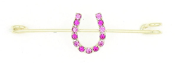 Finish Touch 2-Tone Rhinestone Horseshoe Pin 2in