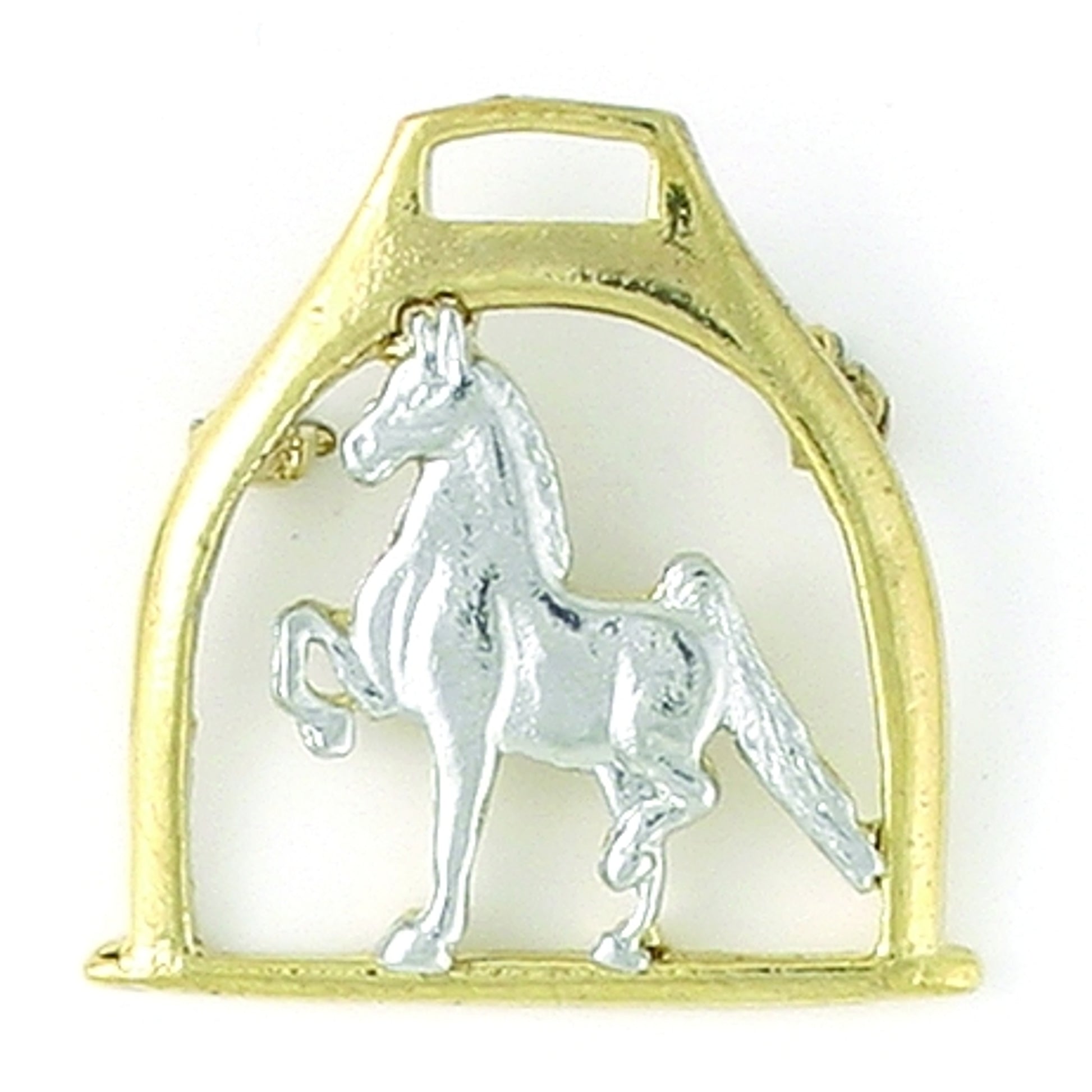 Finishing Touch 2-Tone Saddlebred On Stirrup Pin