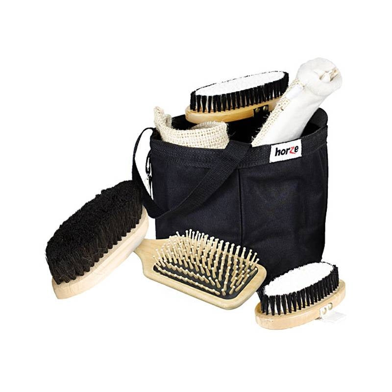 HorZe Grooming Set In A Black Bag Black