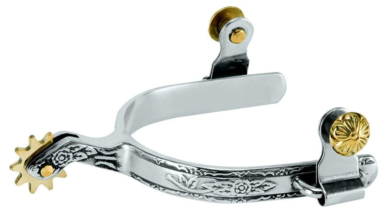 Weaver SS Ladies Roping Spurs with Engraved Band