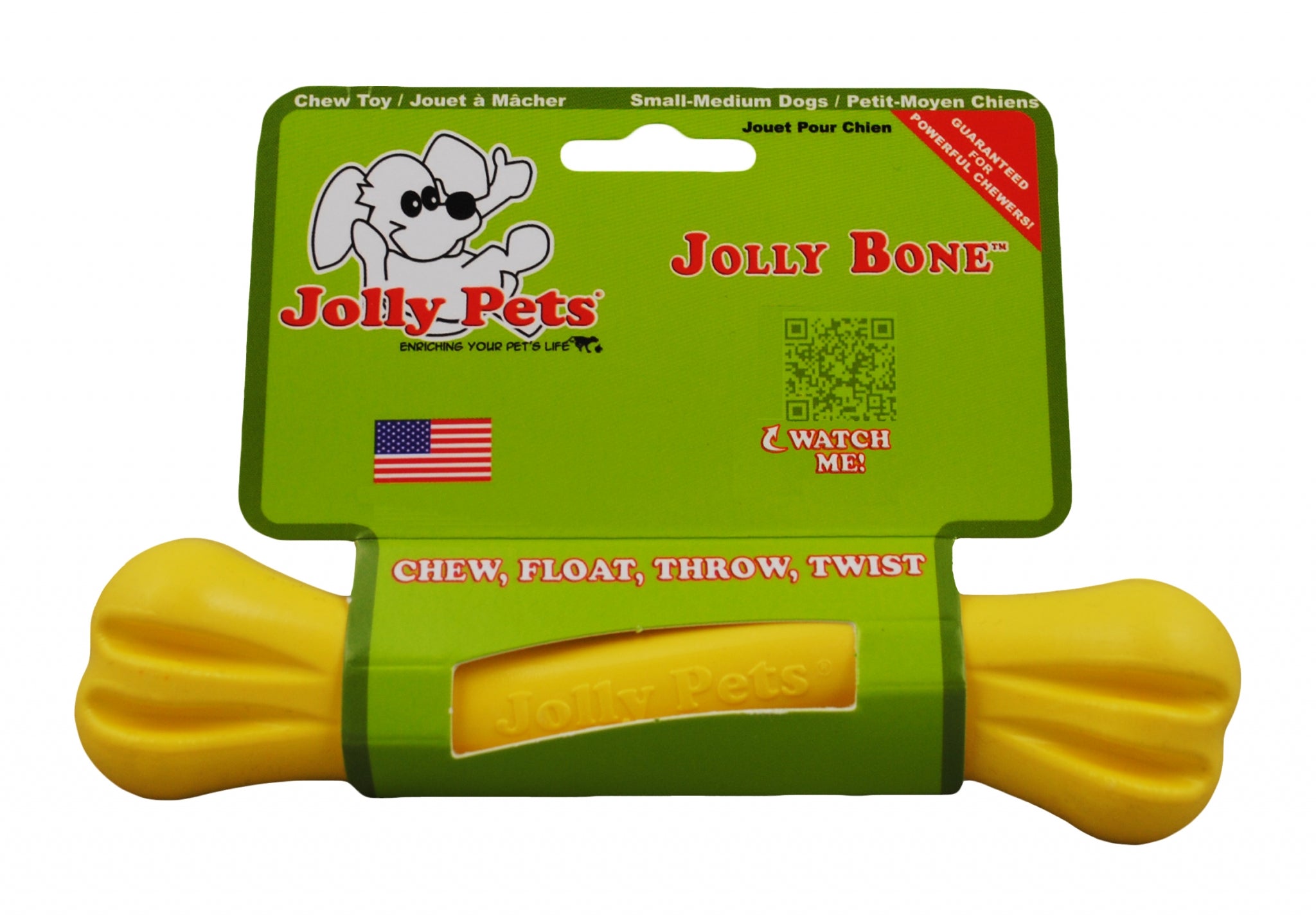 Jolly Pets Jolly Bone Dog Toy 6 inch Blue