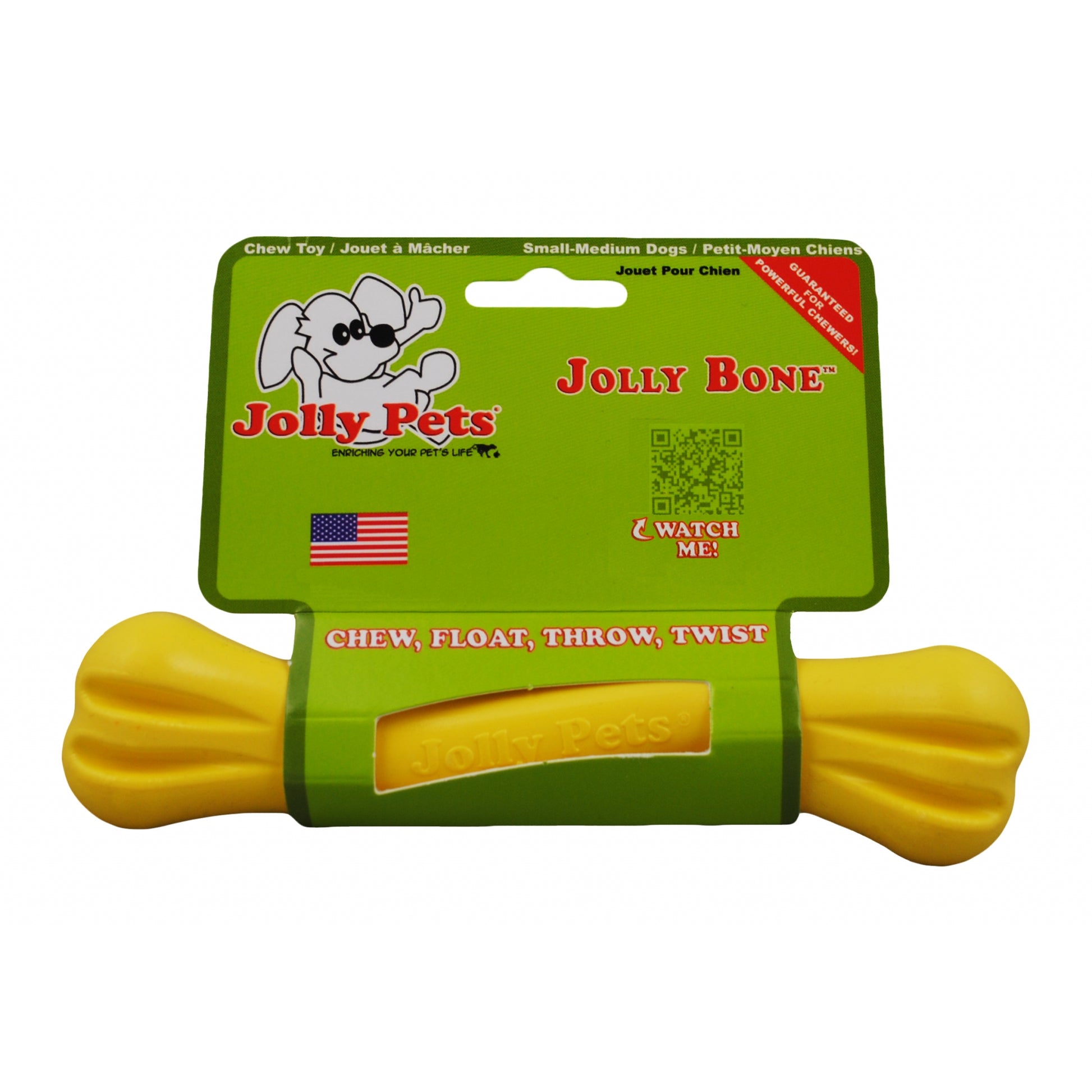 Jolly Pets Jolly Bone Dog Toy 6 inch Blue