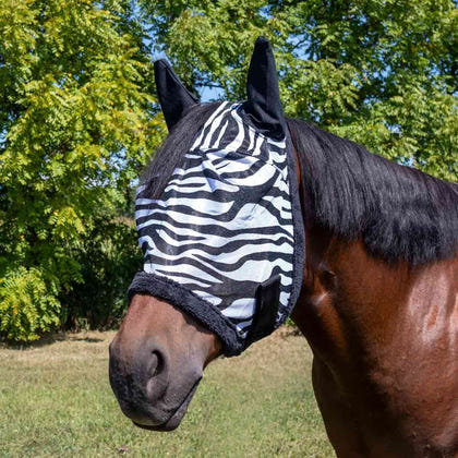 Tough1 Zebra Mesh Fly Mask
