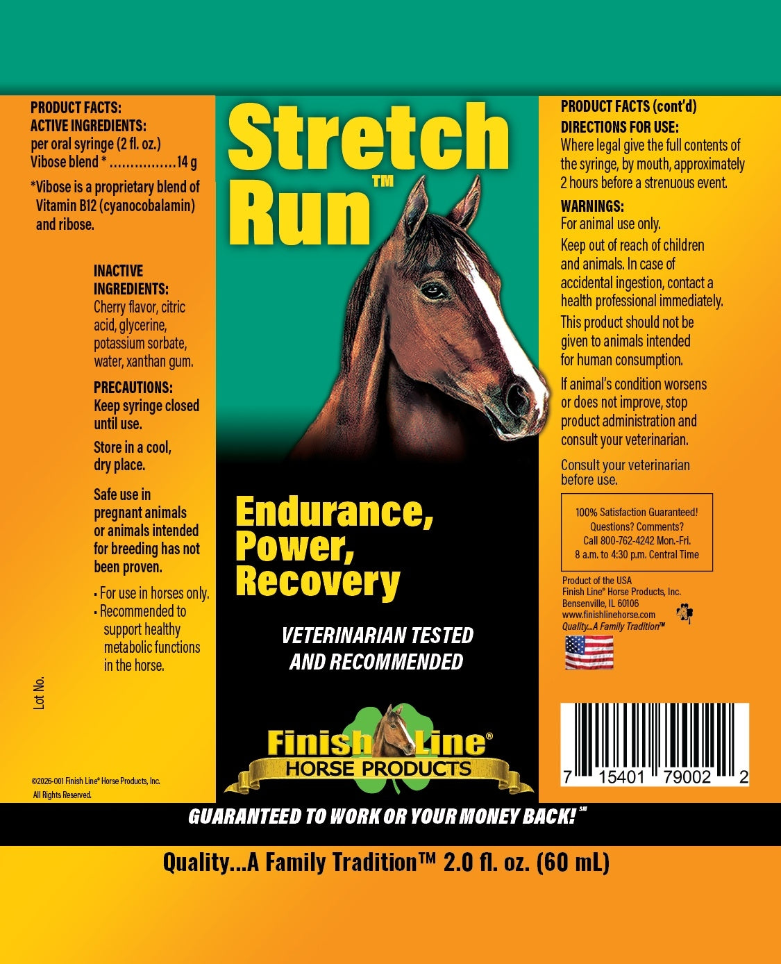 Finish Line Stretch Run Healthy Energy Syringe