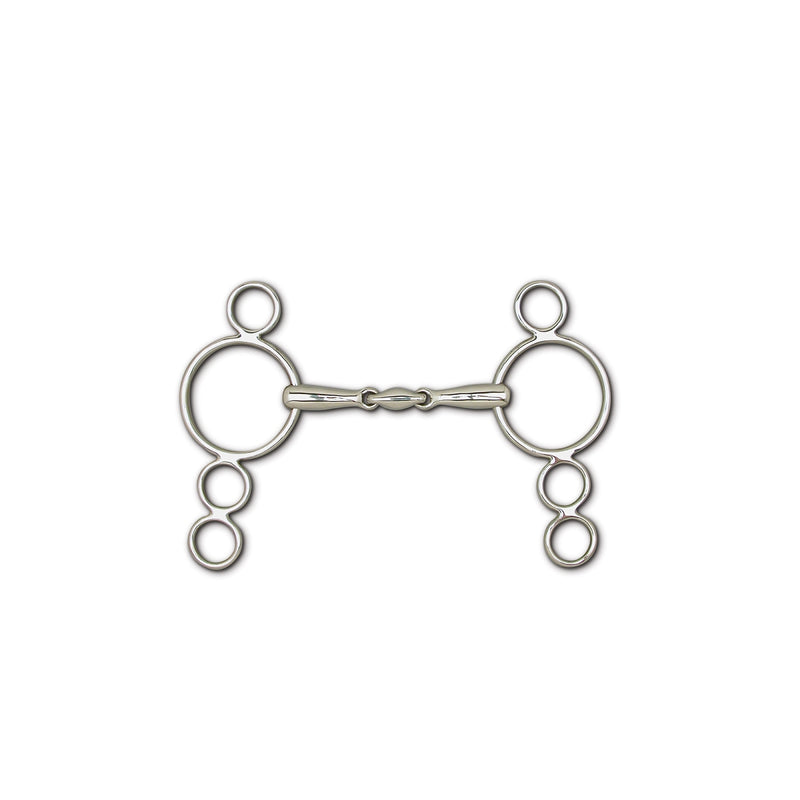Toklat 3-Piece Snaffle 4-Ring Continental Gag 5