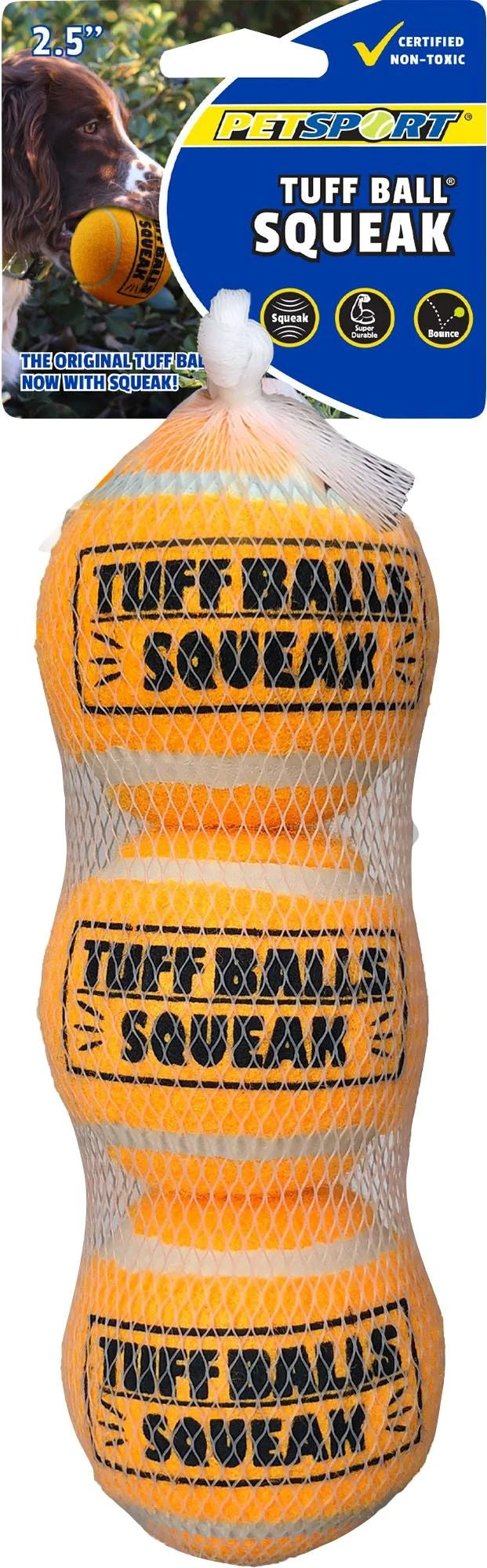 Petsport Usa Tuff Ball Squeak 2.5 Ylw