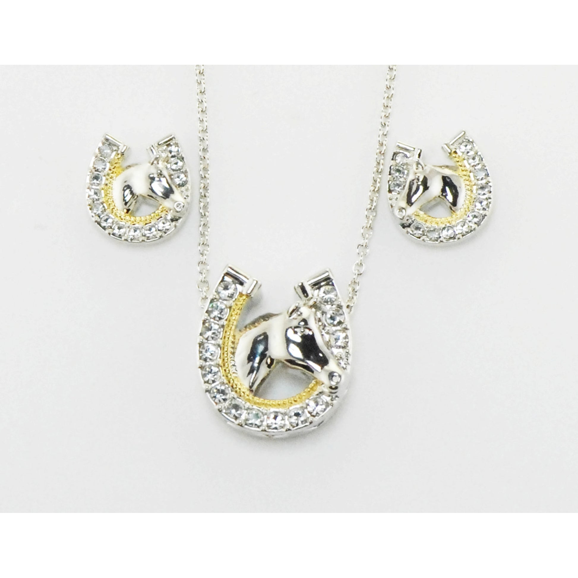 Western Edge Jewelry Horseshoe Horsehead Jewelry Set