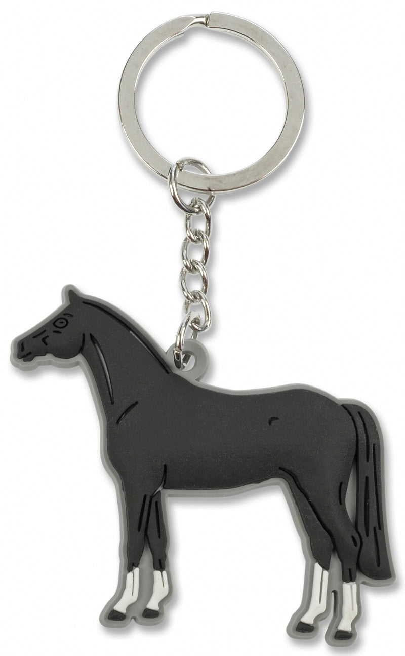 Black Horse Soft Keychain