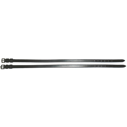 Hdr Leather Spur Straps with Plain Buckle 16 Black