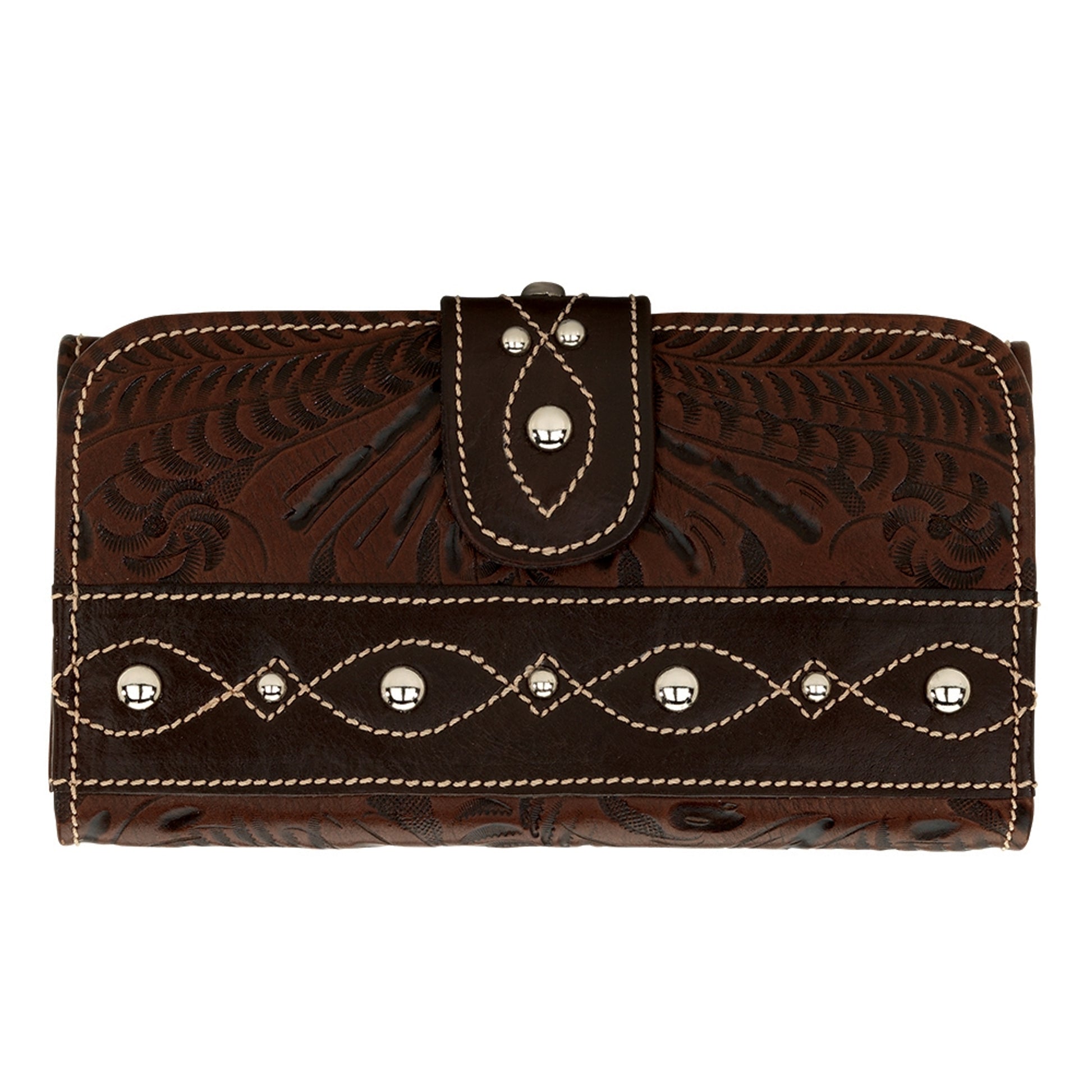 AMERICAN WEST Annie's Secret Tri-Fold Wallet - Chocolate Brown