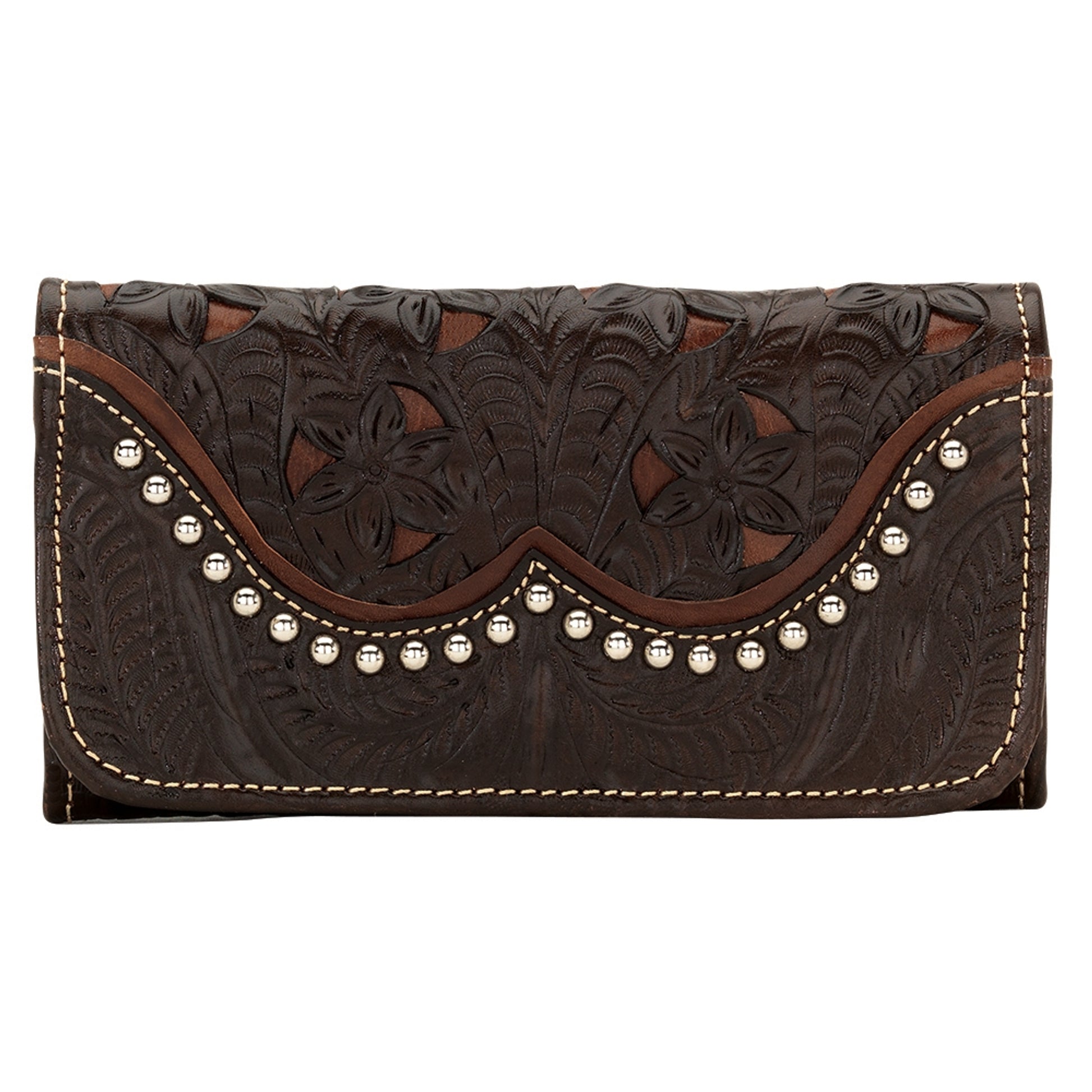 AMERICAN WEST Annie's Secret Tri-Fold Wallet - Chocolate Brown