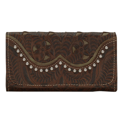 AMERICAN WEST Annie's Secret Tri-Fold Wallet - Chocolate Brown